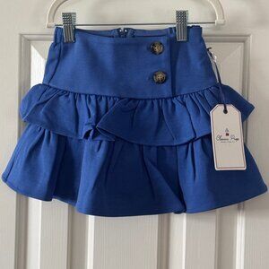 New Classic Prep Girls Beaucoup Blue Kiki Ruffle Skirt Size 3T
